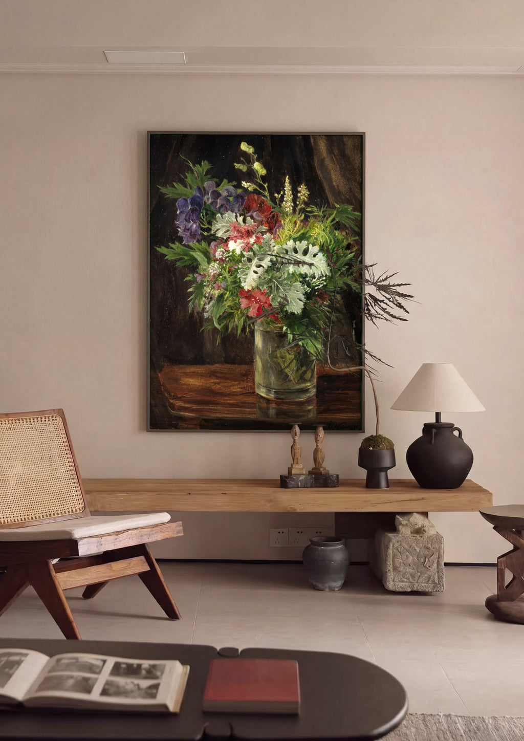 Quadro Decorativo Buquê de Flores - Olga Wisinger-Florian | quadro emoldurado na parede