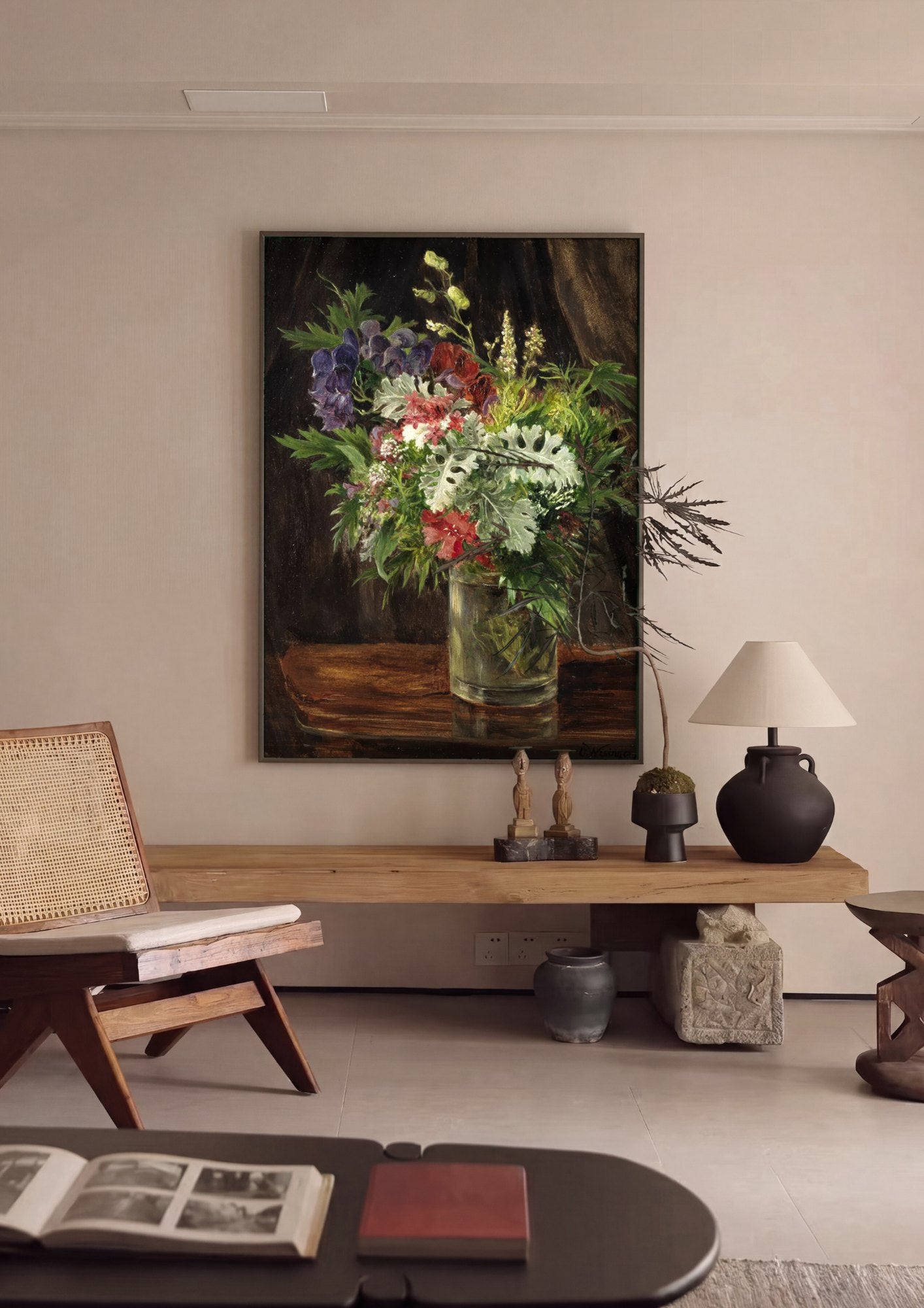 Quadro Decorativo Buquê de Flores - Olga Wisinger-Florian | quadro emoldurado na parede