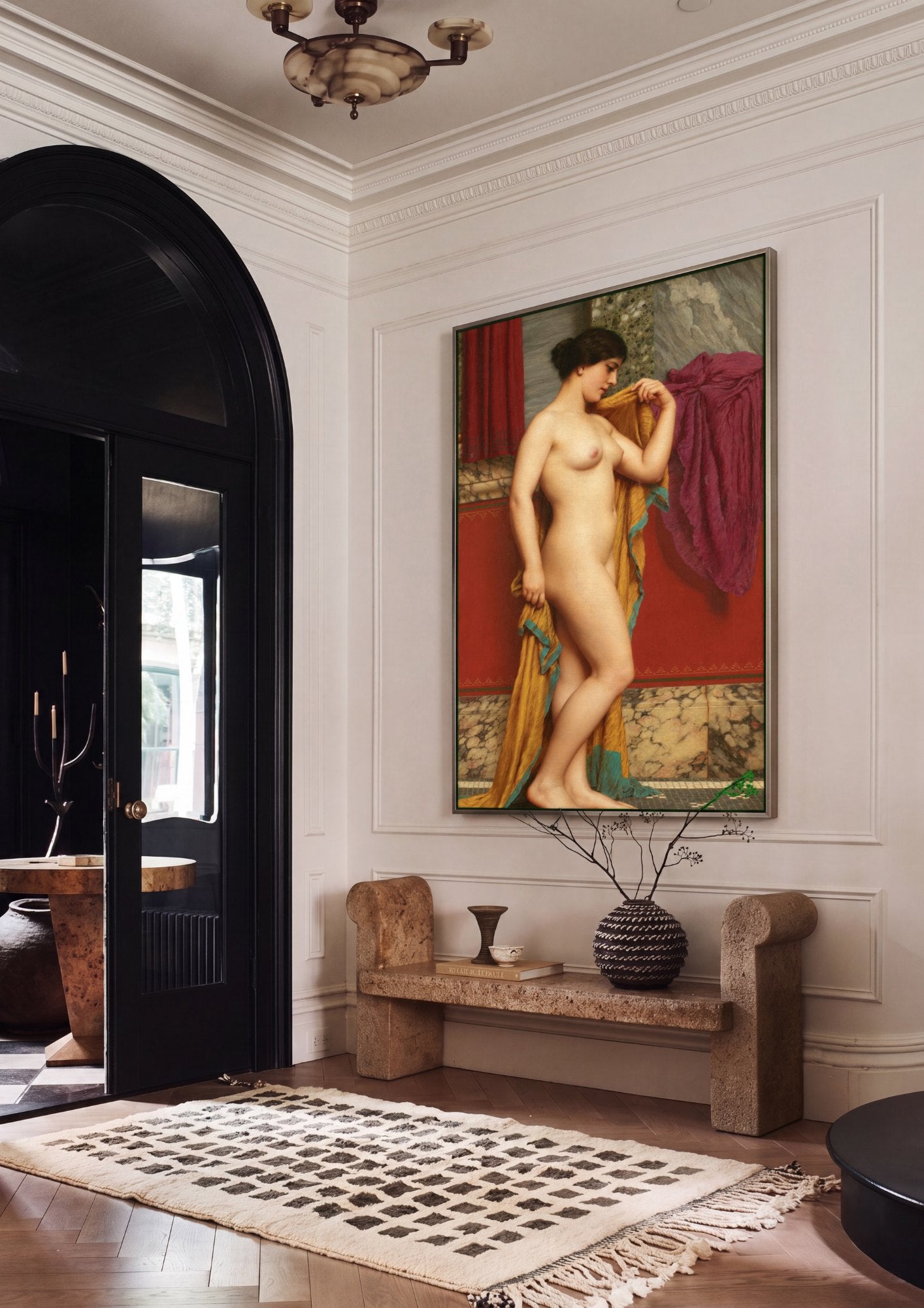 Quadro Decorativo A Hora do Banho - John William Godward | quadro emoldurado na parede