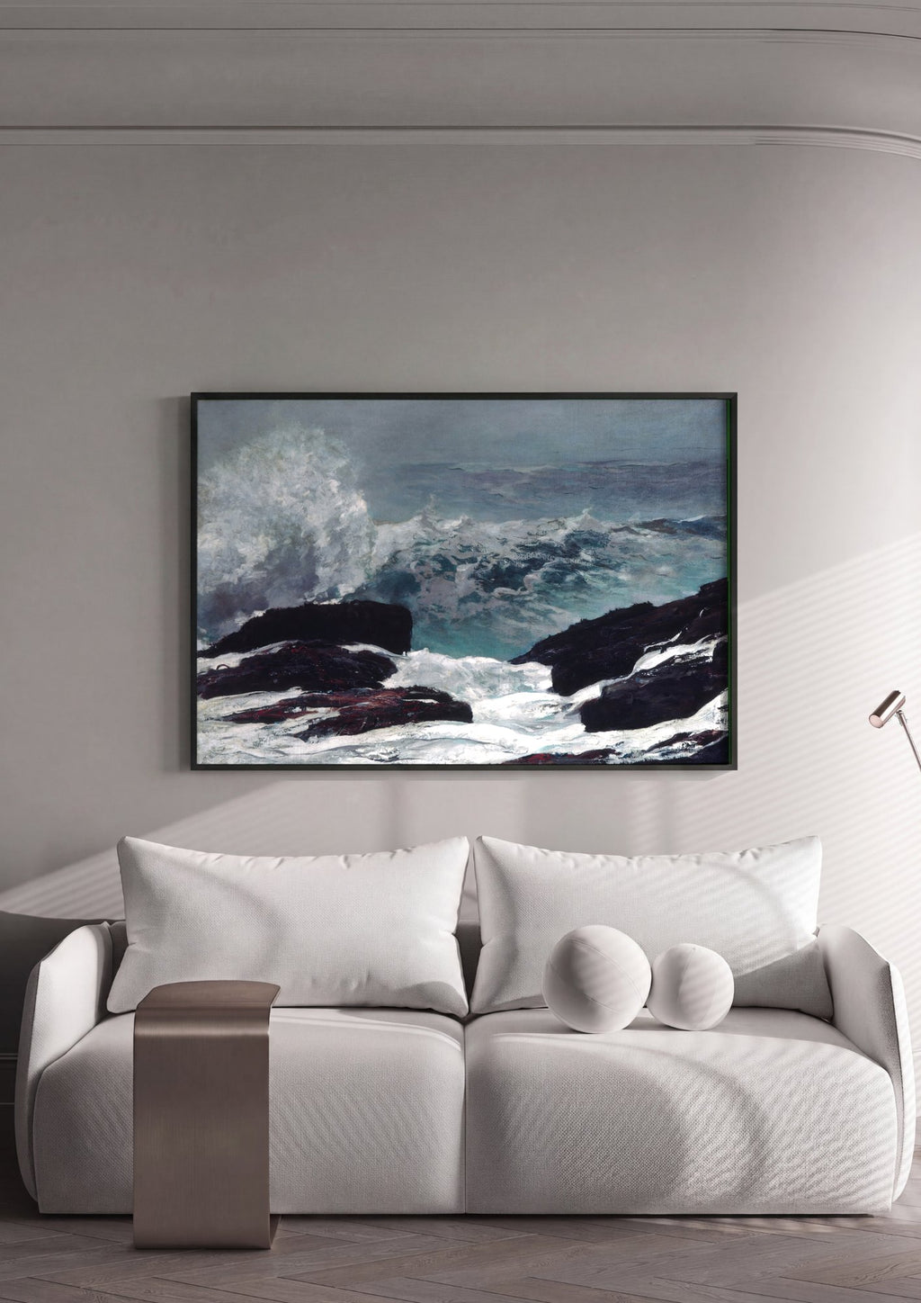 Quadro Decorativo A Corrente do Golfo - Winslow Homer em ambiente decorado