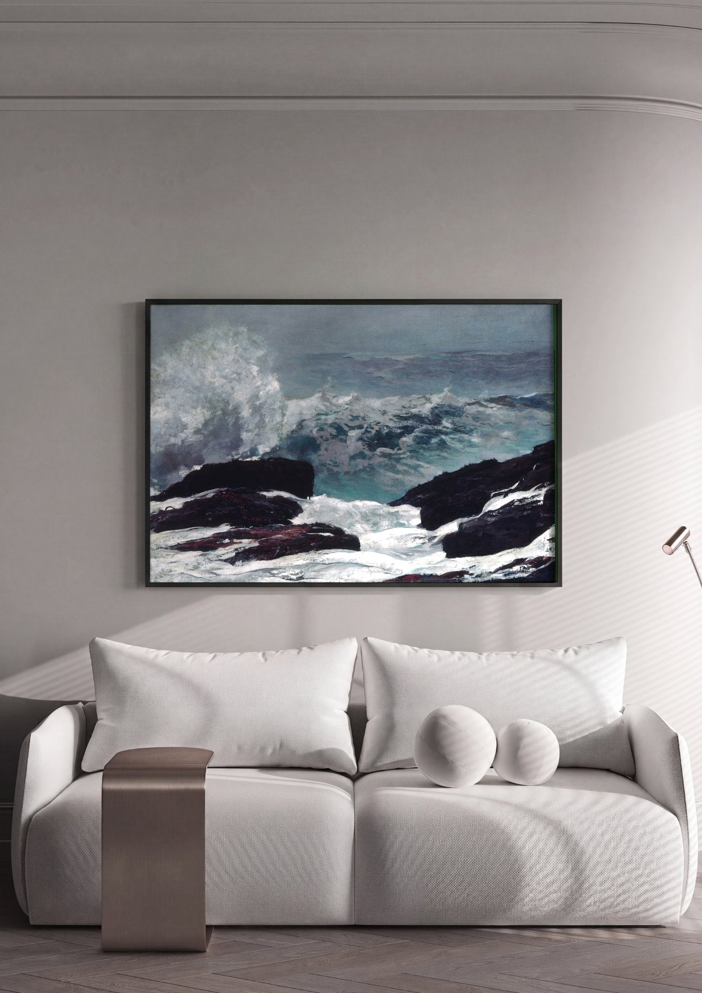Quadro Decorativo A Corrente do Golfo - Winslow Homer em ambiente decorado