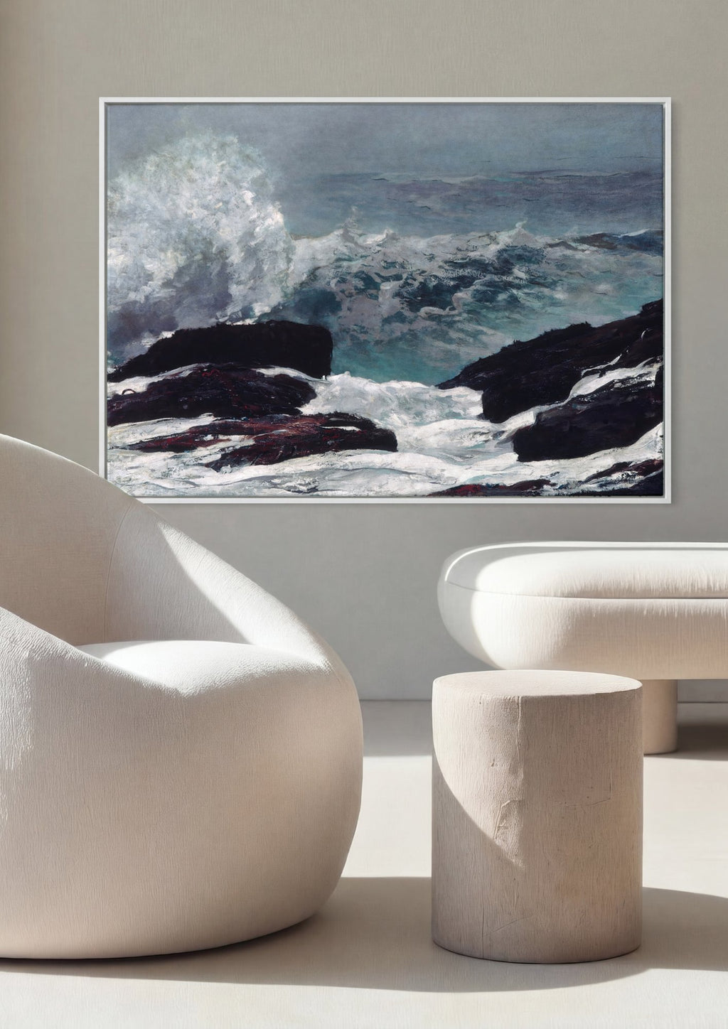 Quadro Decorativo A Corrente do Golfo - Winslow Homer em ambiente decorado