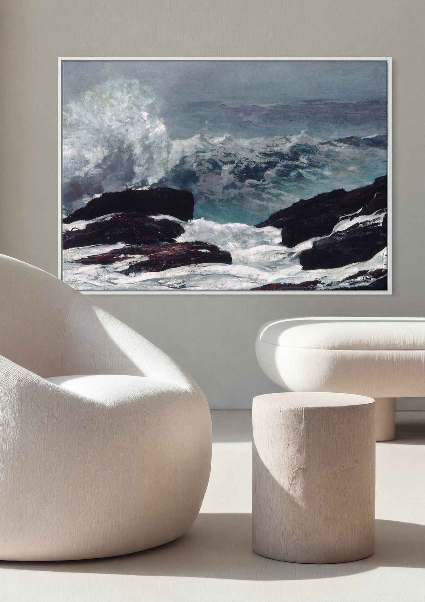 Quadro Decorativo A Corrente do Golfo - Winslow Homer em ambiente decorado