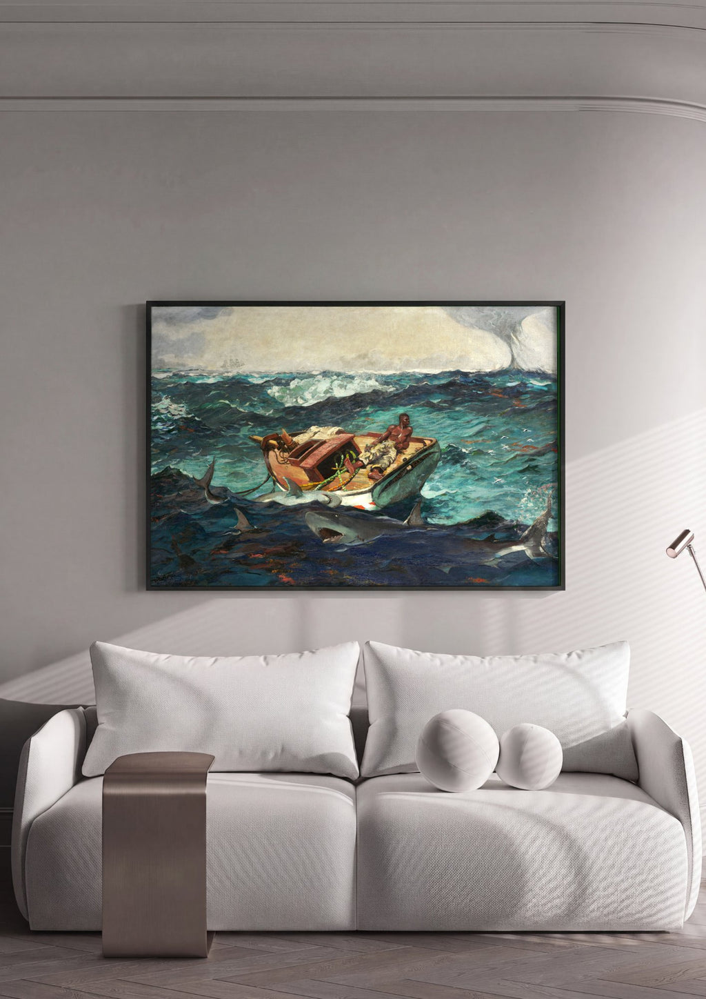 Quadro Decorativo A Corrente do Golfo - Winslow Homer em ambiente decorado