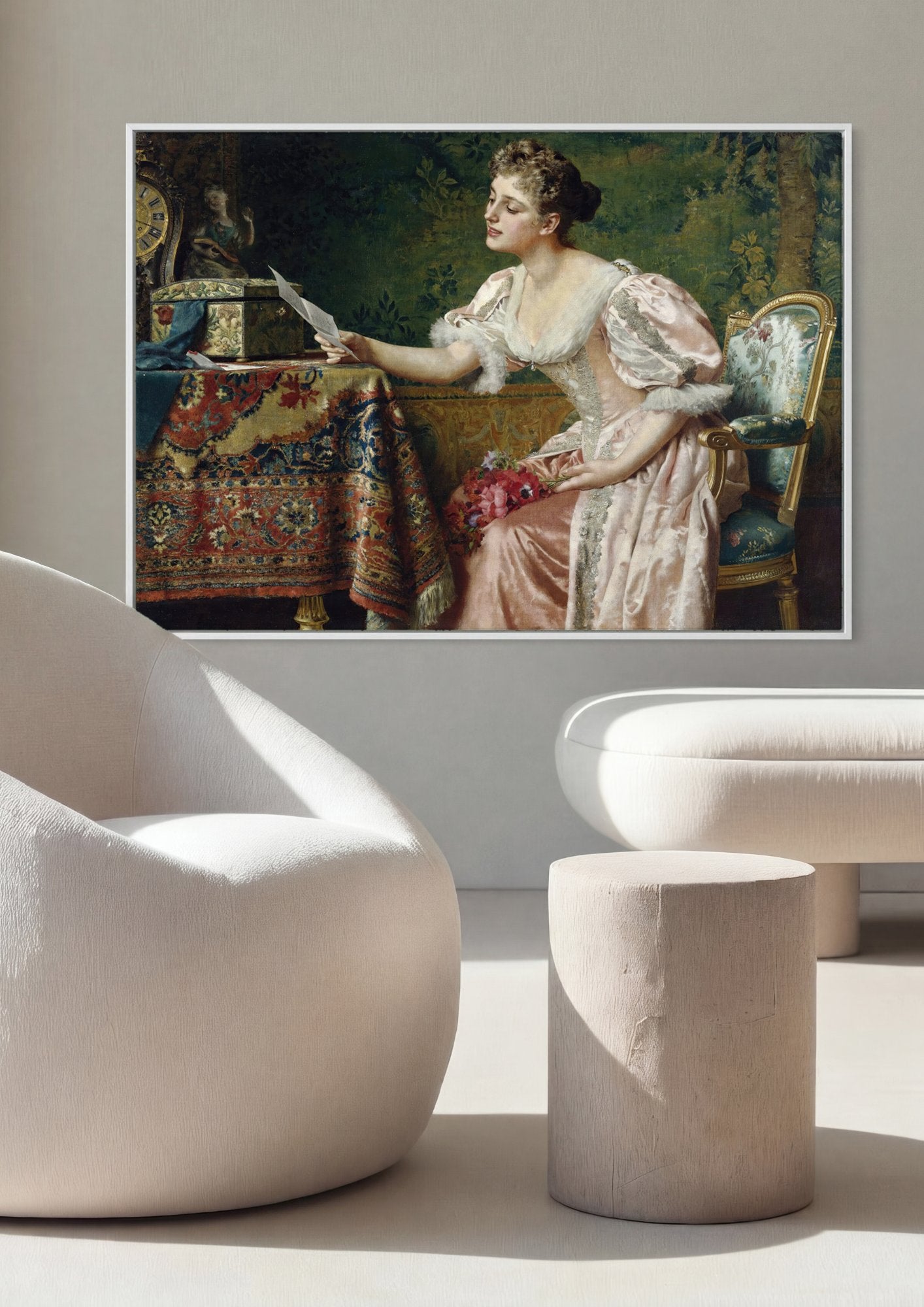 Quadro Decorativo A Leitura da Carta - Wladyslaw Czachórski em ambiente decorado