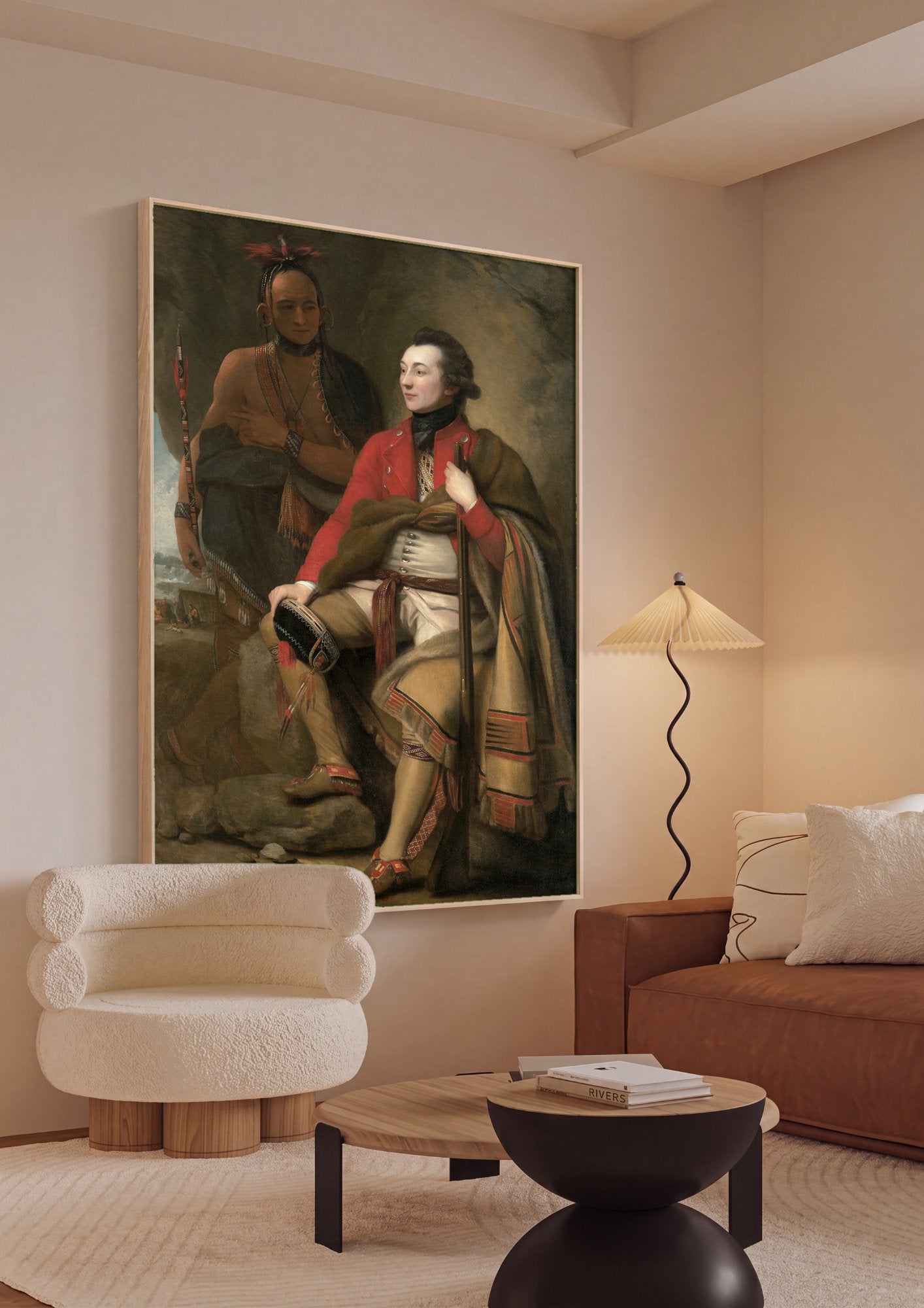 Quadro Decorativo A Morte do General Wolfe - Benjamin West em ambiente decorado