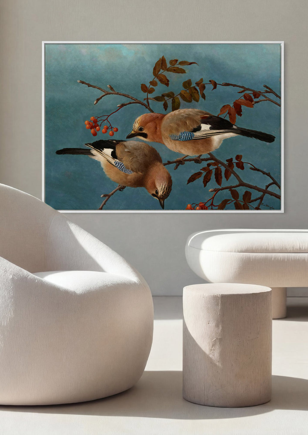 Quadro Decorativo 'Gaios' - Ferdinand von Wright em ambiente decorado