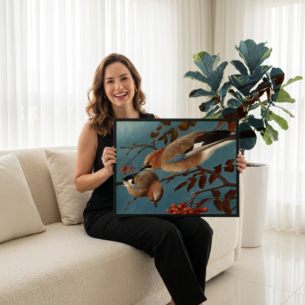 Quadro Decorativo 'Gaios' - Ferdinand von Wright com modelo em ambiente