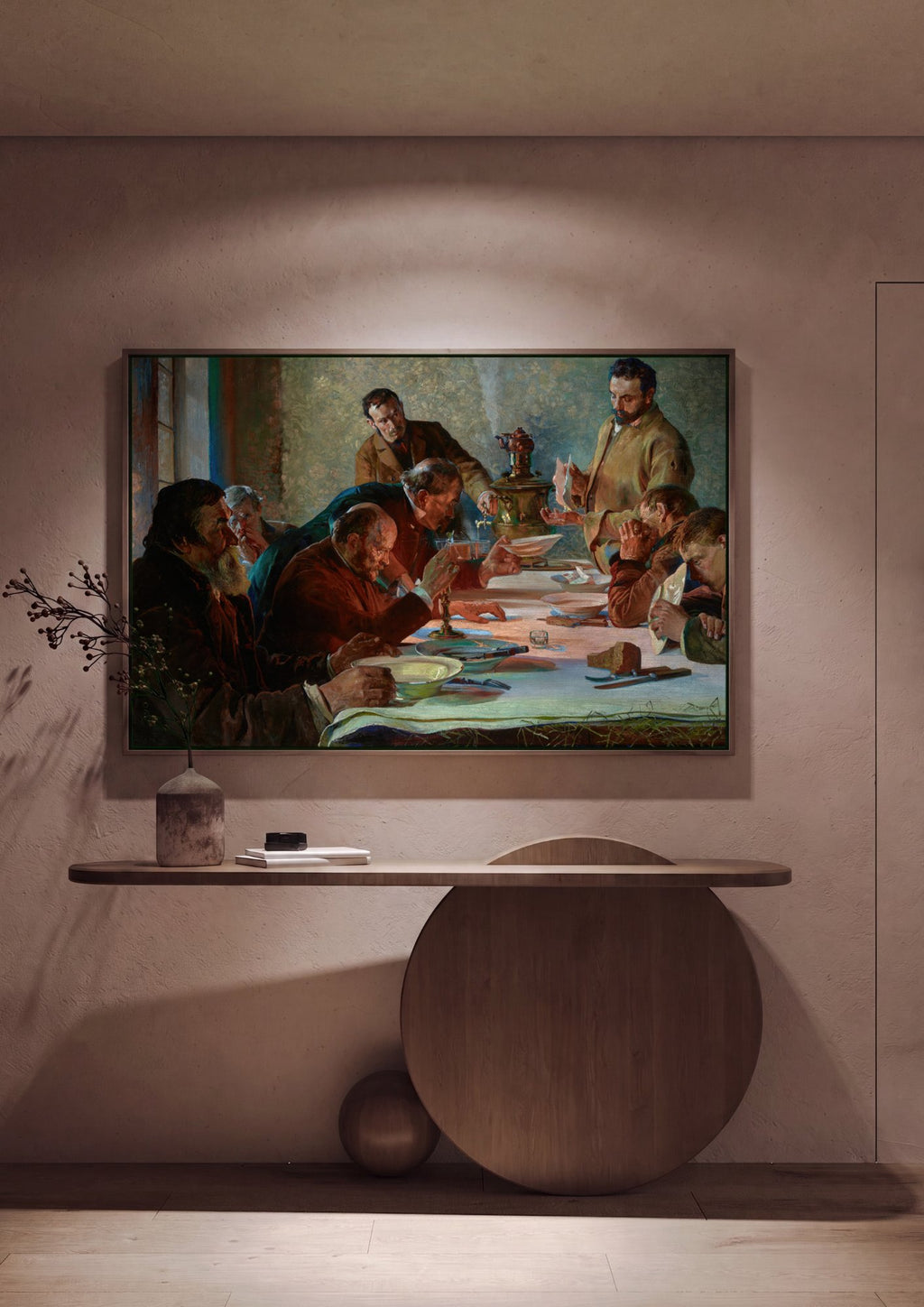 Quadro Decorativo A Ceia - Jacek Malczewski em ambiente decorado