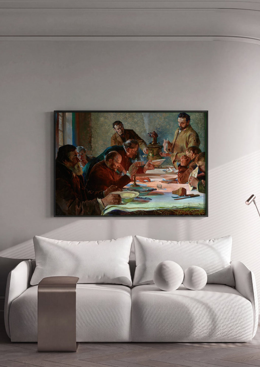 Quadro Decorativo A Ceia - Jacek Malczewski em ambiente decorado
