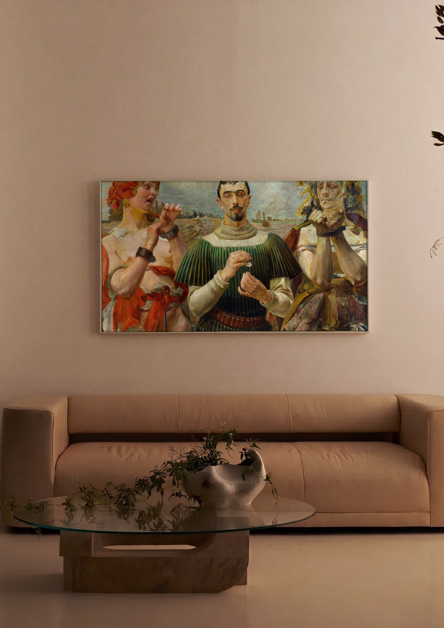 Quadro Decorativo 'Vicios' - Jacek Malczewski em ambiente decorado