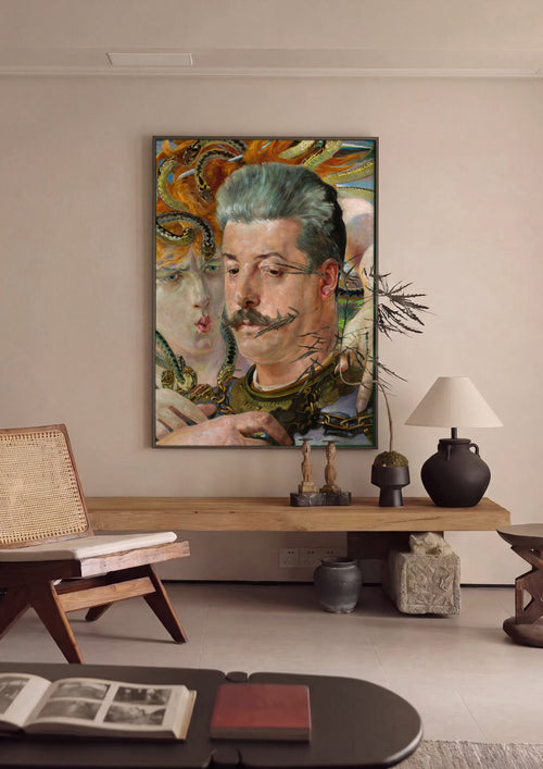 Quadro Decorativo 'Medusa' - Jacek Malczewski em ambiente decorado