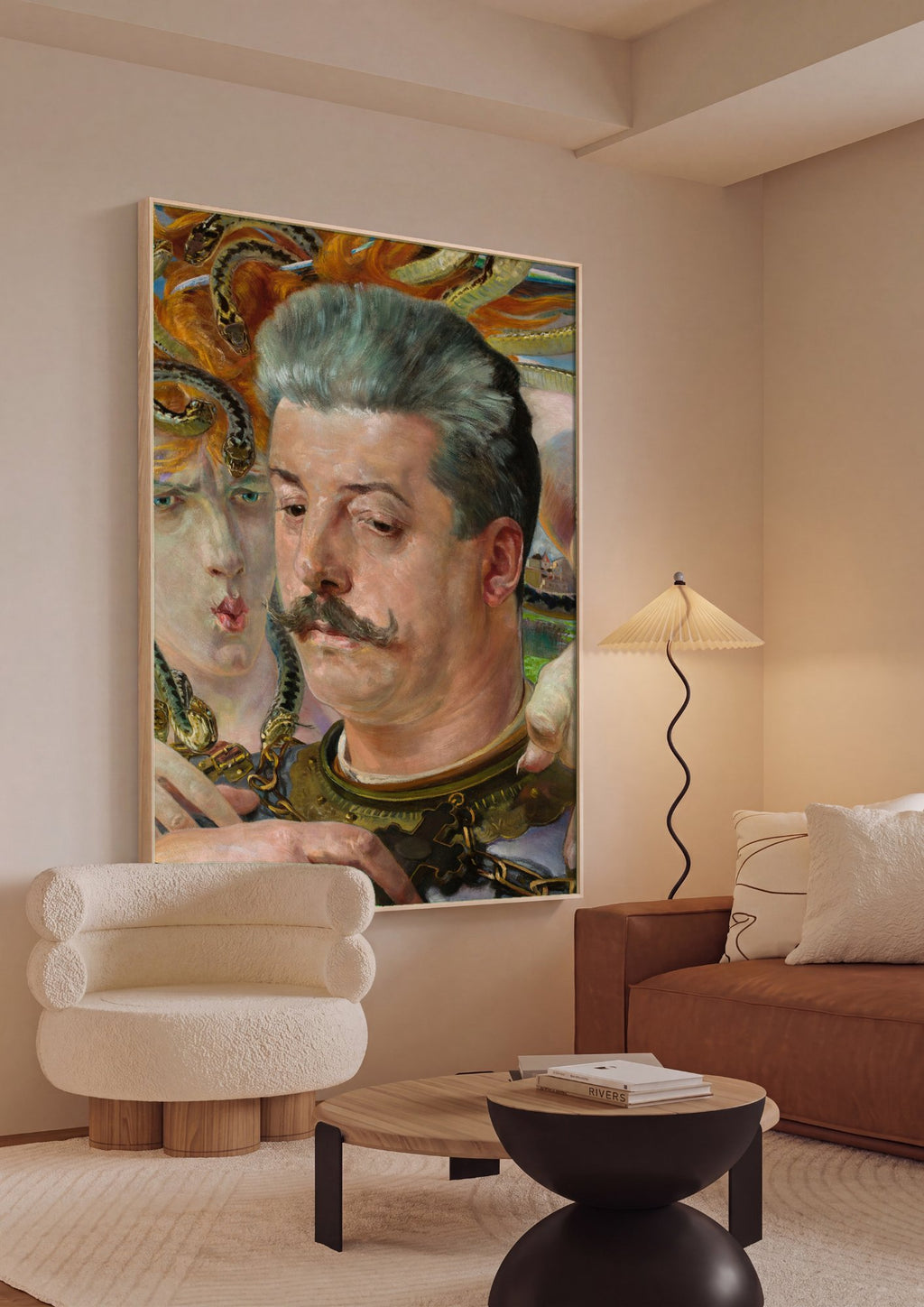Quadro Decorativo 'Medusa' - Jacek Malczewski em ambiente decorado