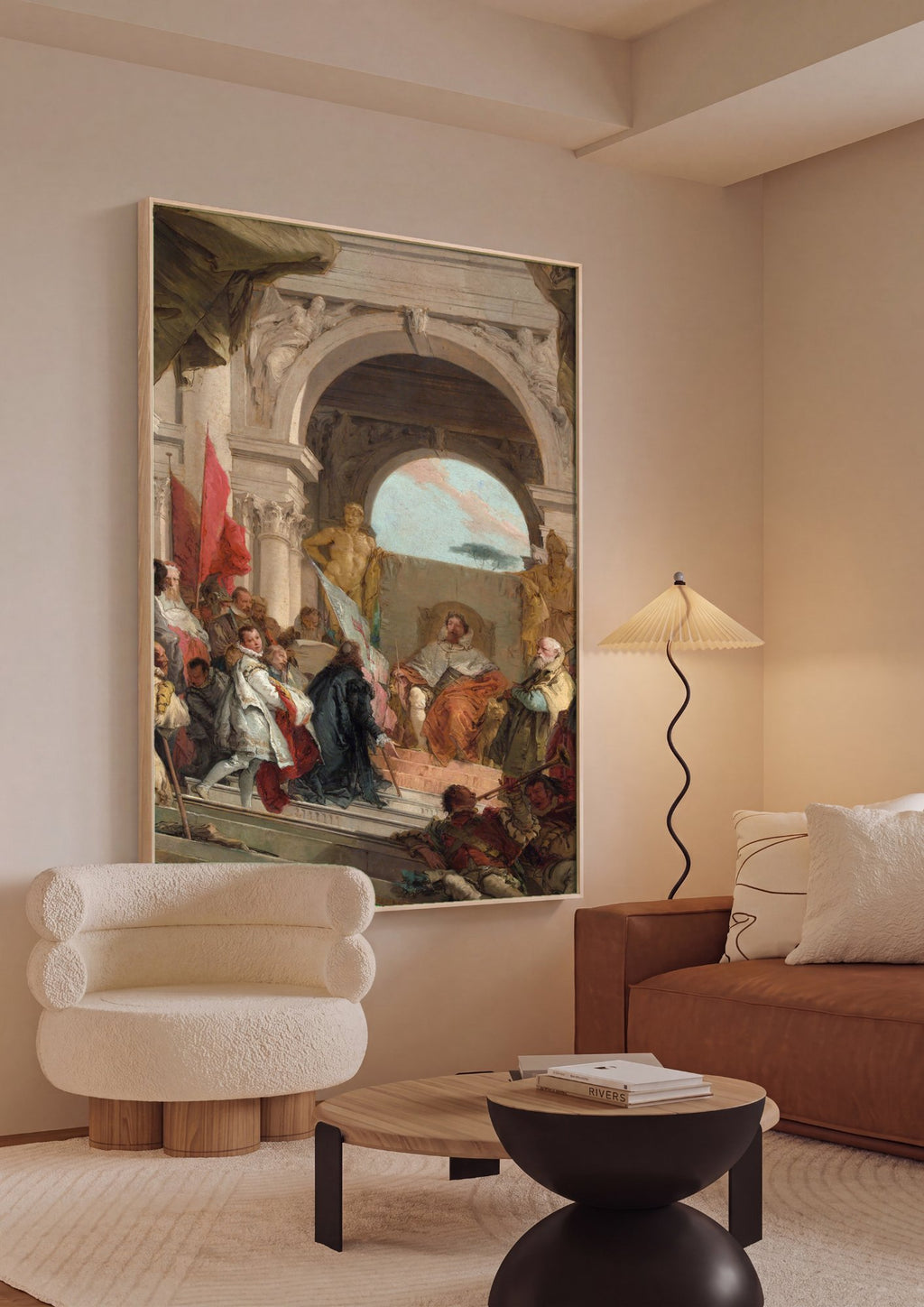 Quadro Decorativo A Recepção do Embaixador - Tiepolo em ambiente decorado