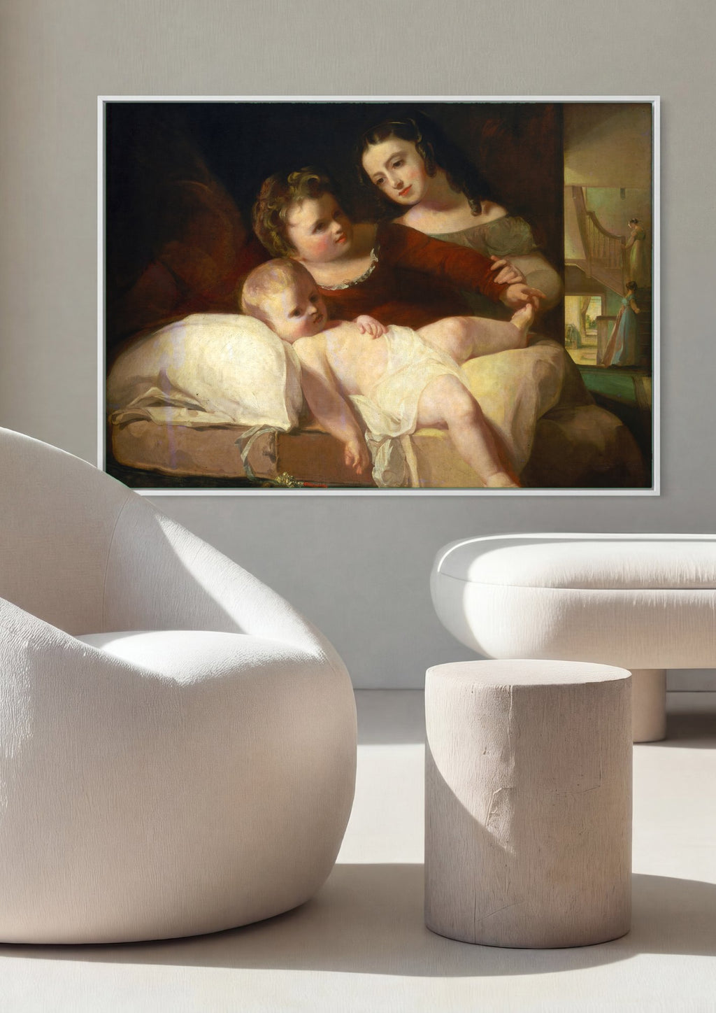 Quadro Decorativo: A Família - Thomas Sully | quadro emoldurado na parede