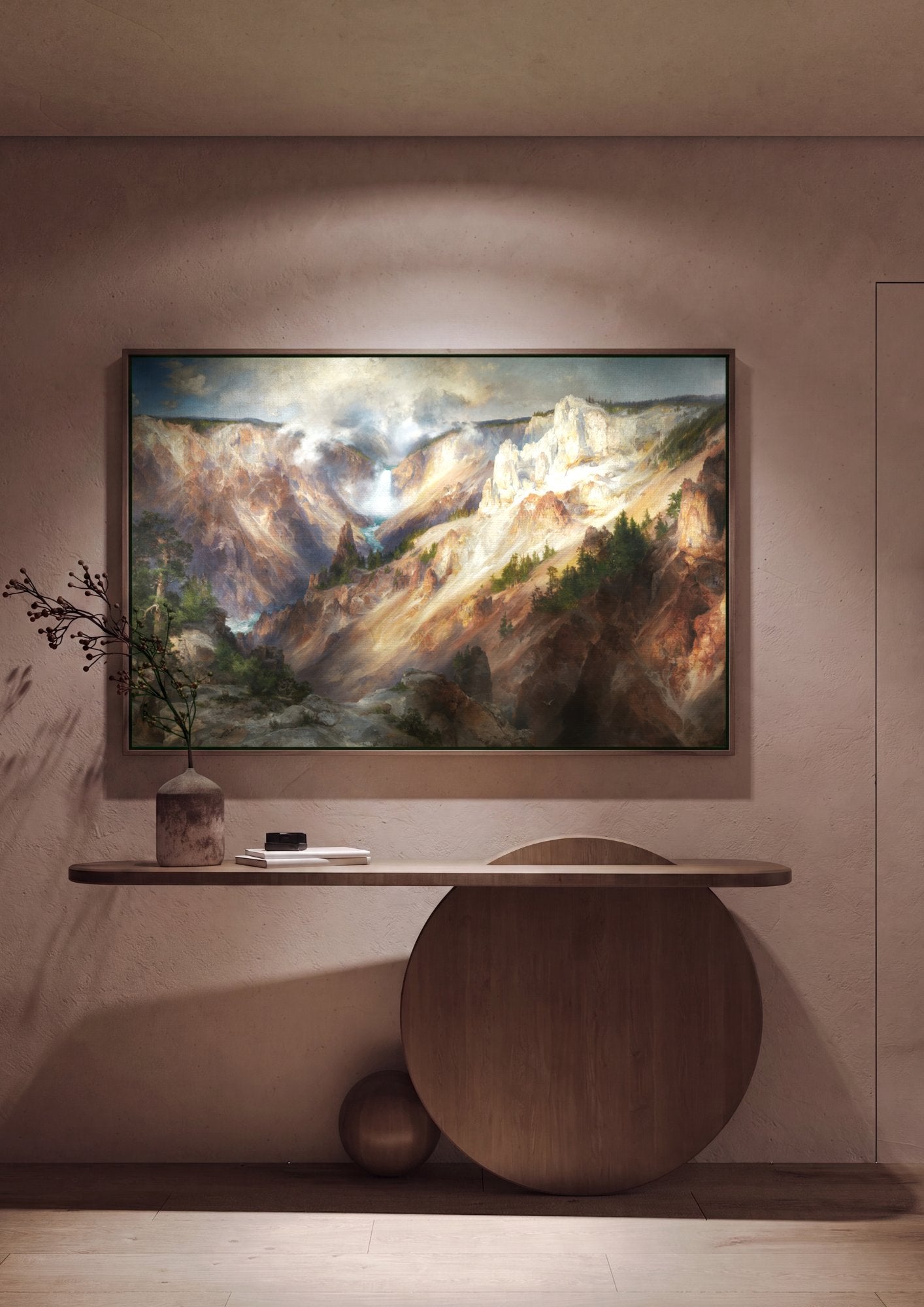 Quadro Decorativo Grand Canyon of the Yellowstone - Thomas Moran em ambiente decorado