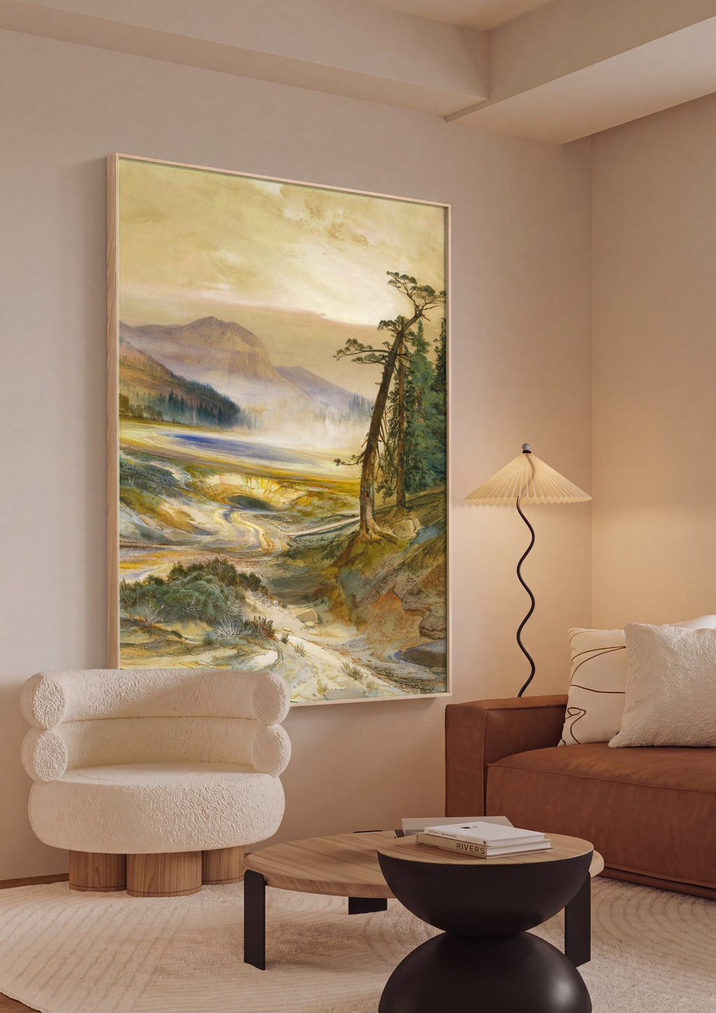 Quadro Decorativo 'Grand Canyon of the Yellowstone' - Thomas Moran em ambiente decorado