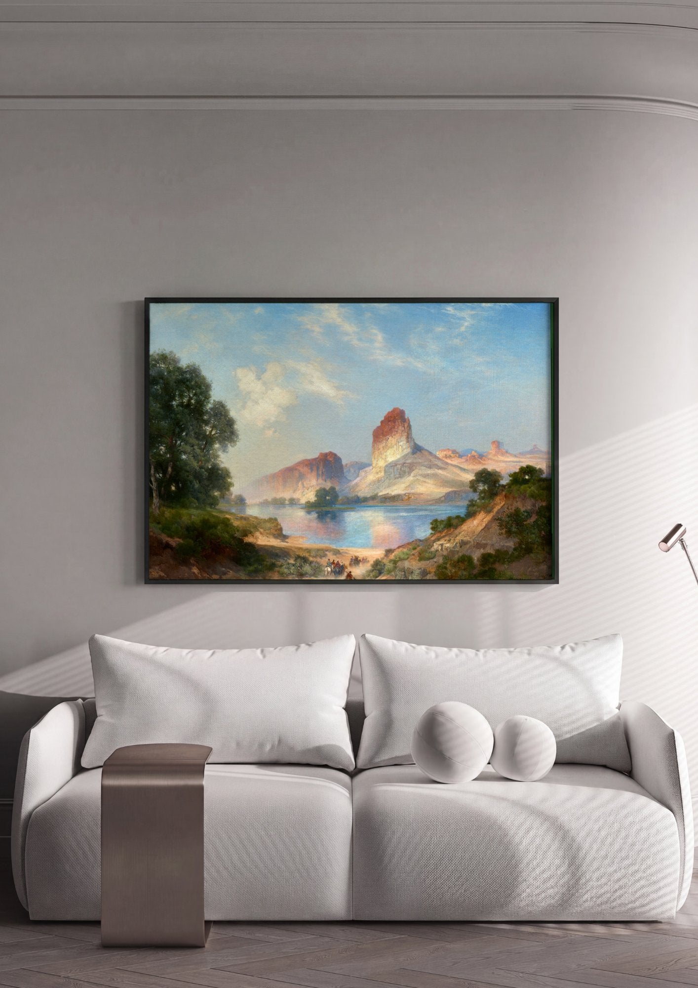 Quadro Decorativo Paisagem Grand Canyon - Thomas Moran em ambiente decorado