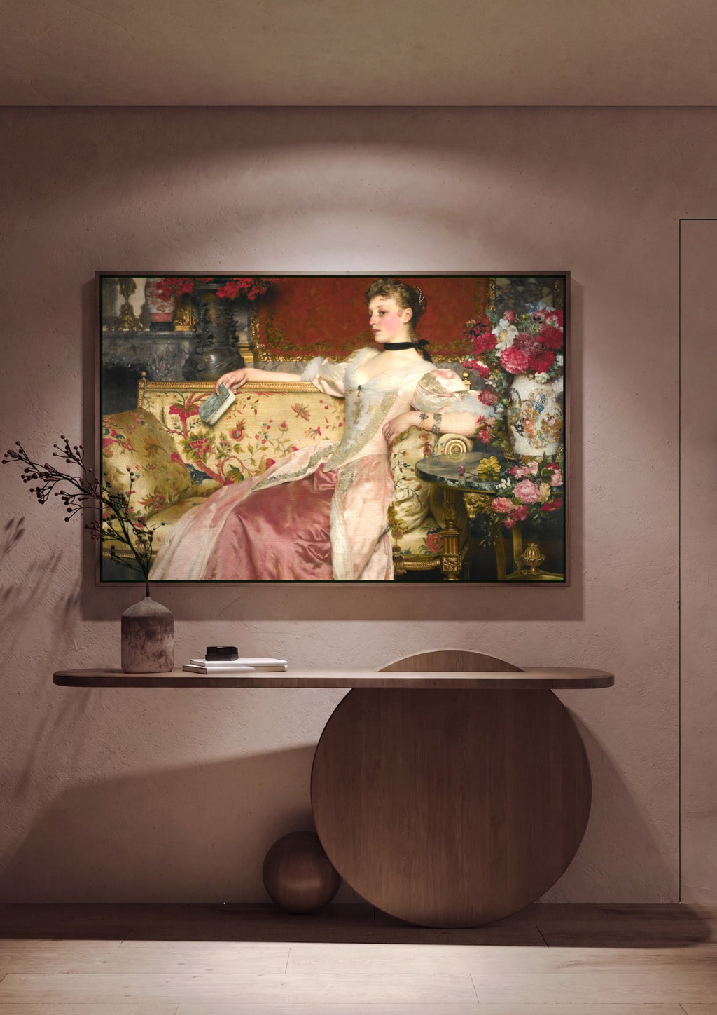 Quadro Decorativo A Dama do Sofá - Wladyslaw Czachórski em ambiente decorado