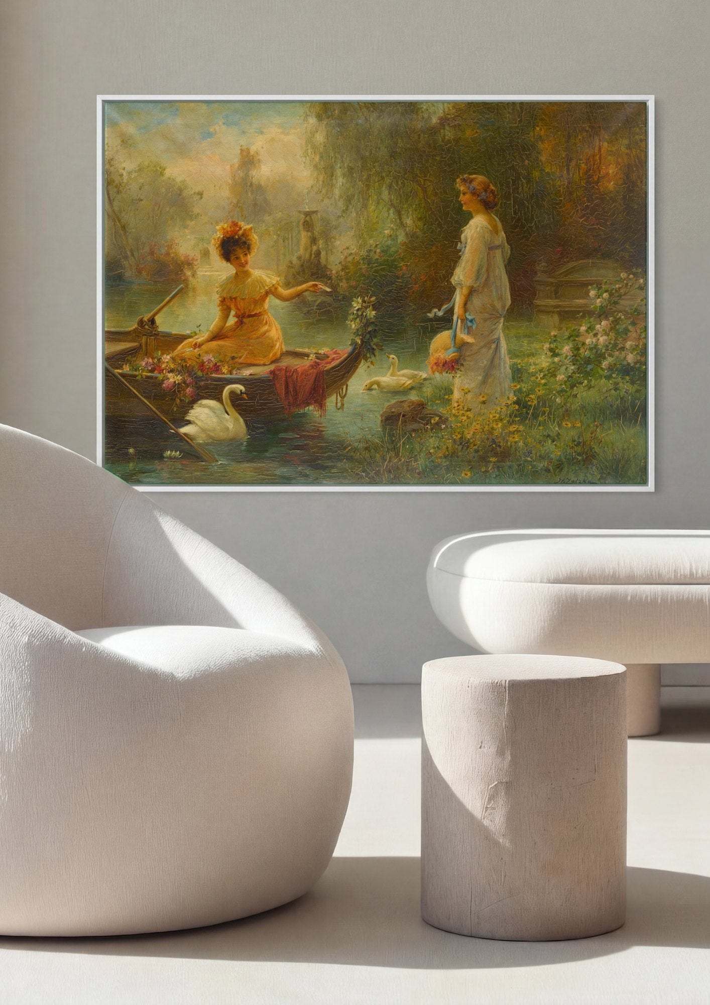 Quadro Decorativo A Oferta Gentil - Hans Zatzka | quadro emoldurado na parede