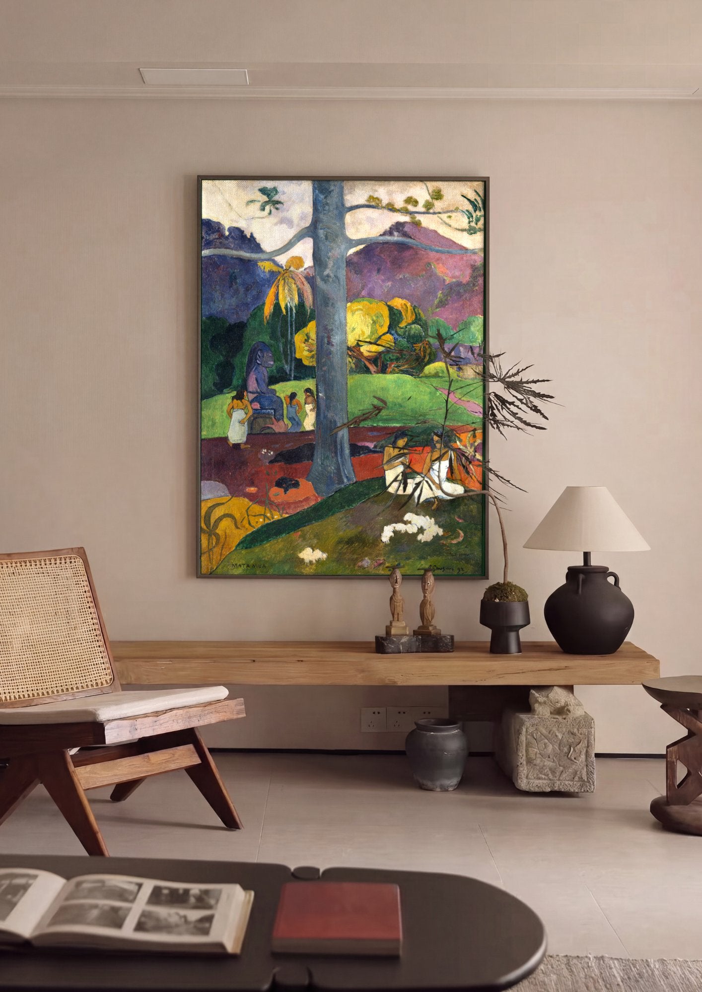 Quadro Decorativo Mata Mua (Era uma vez) - Gauguin em ambiente decorado
