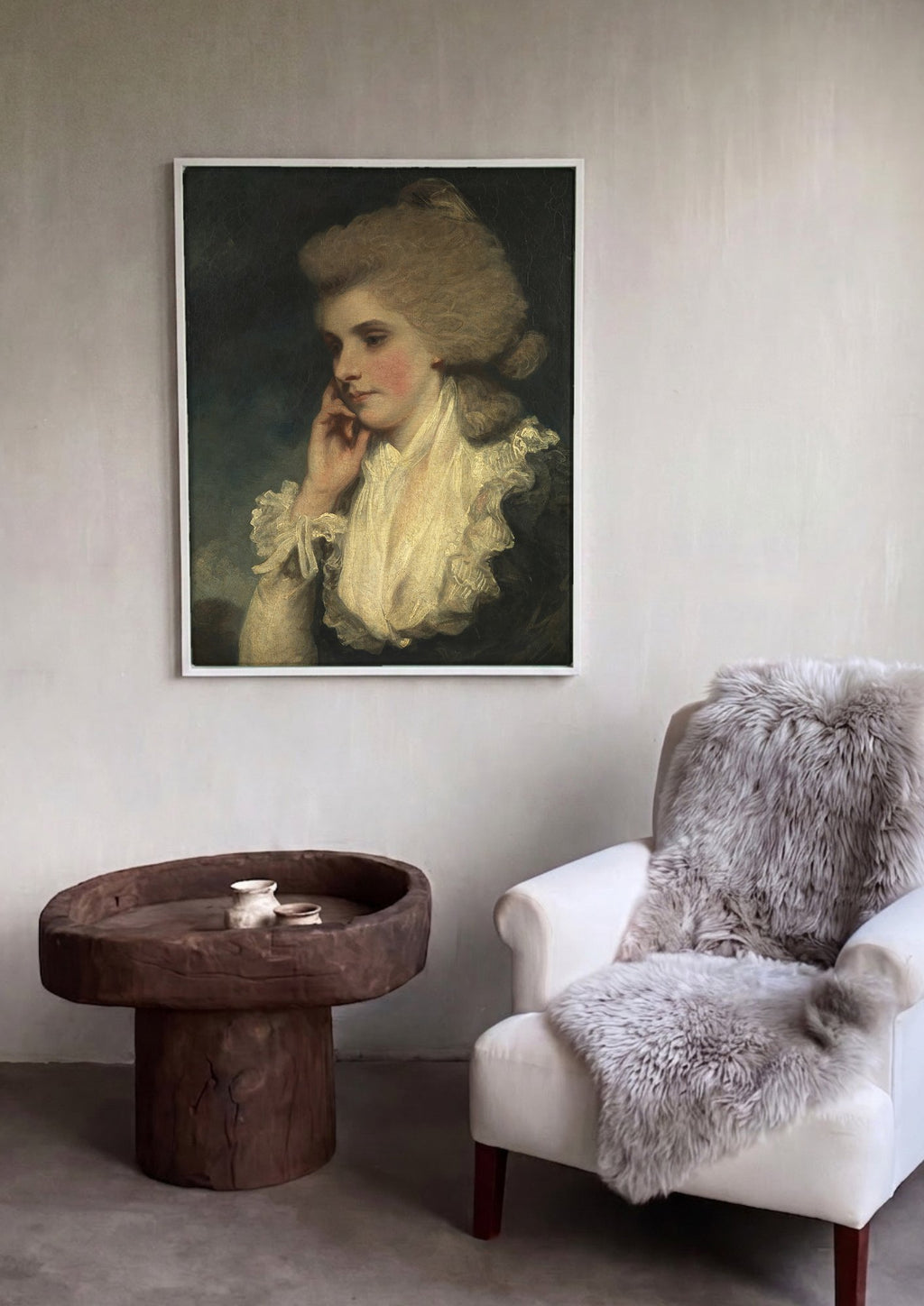 Quadro Decorativo Retrato de Lady Elizabeth Compton - Reynolds em ambiente decorado
