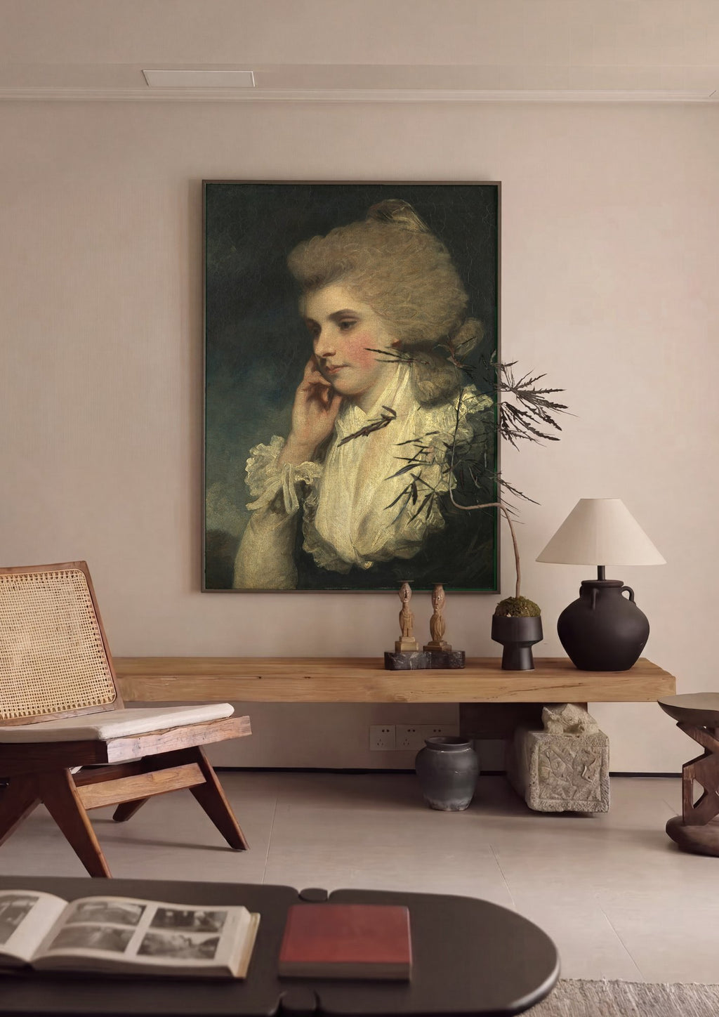 Quadro Decorativo Retrato de Lady Elizabeth Compton - Reynolds em ambiente decorado