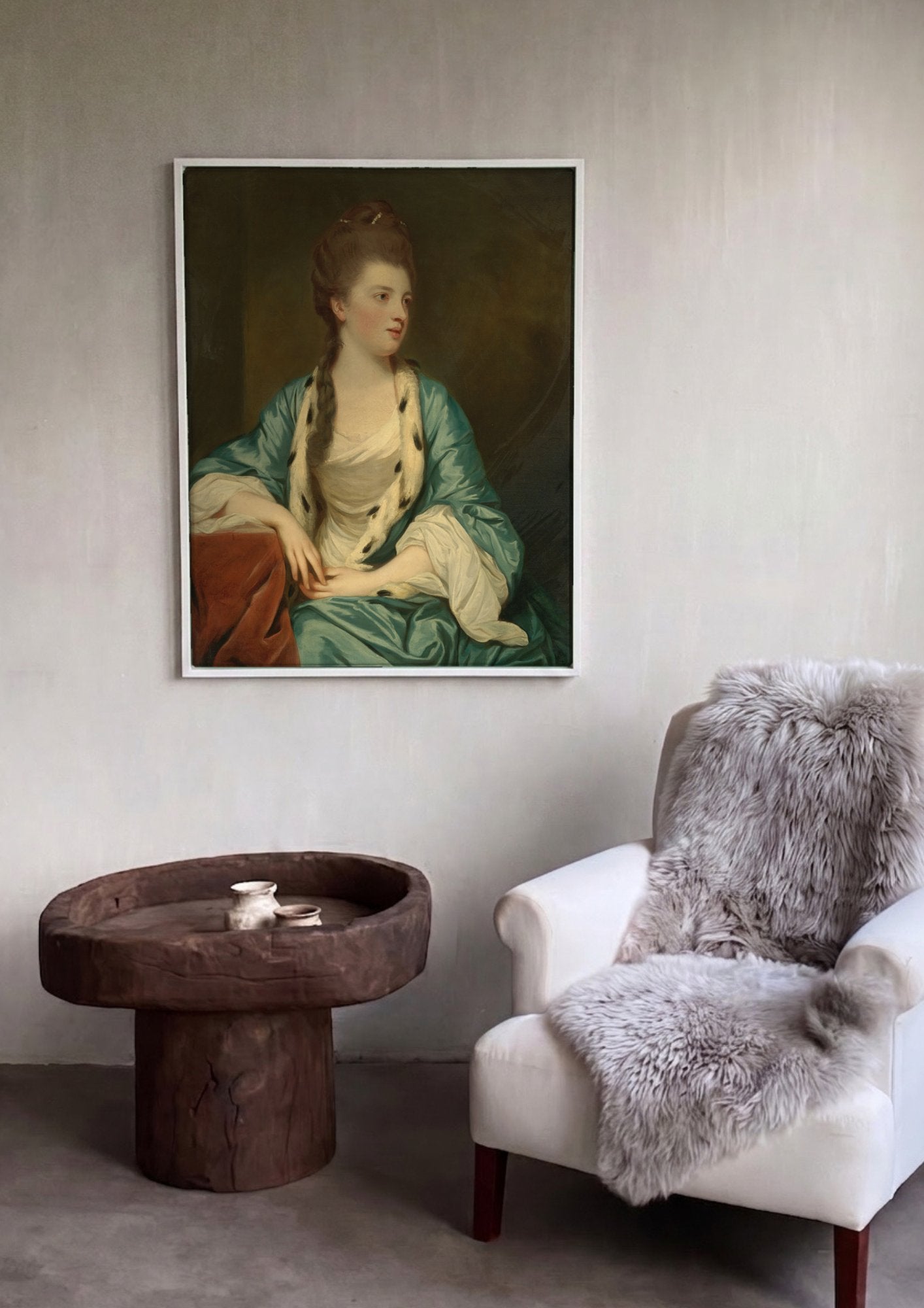 Quadro Decorativo Retrato de Lady Elizabeth Herbert - Joshua Reynolds em ambiente decorado