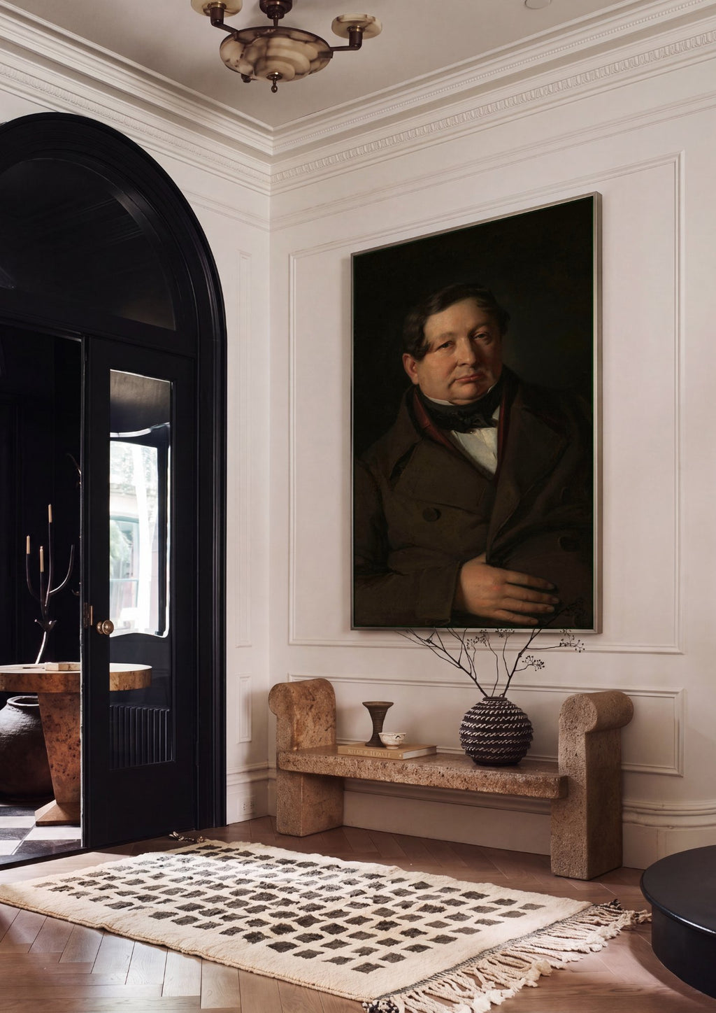 Quadro Decorativo Retrato de Homem - Józef Simmler em ambiente decorado