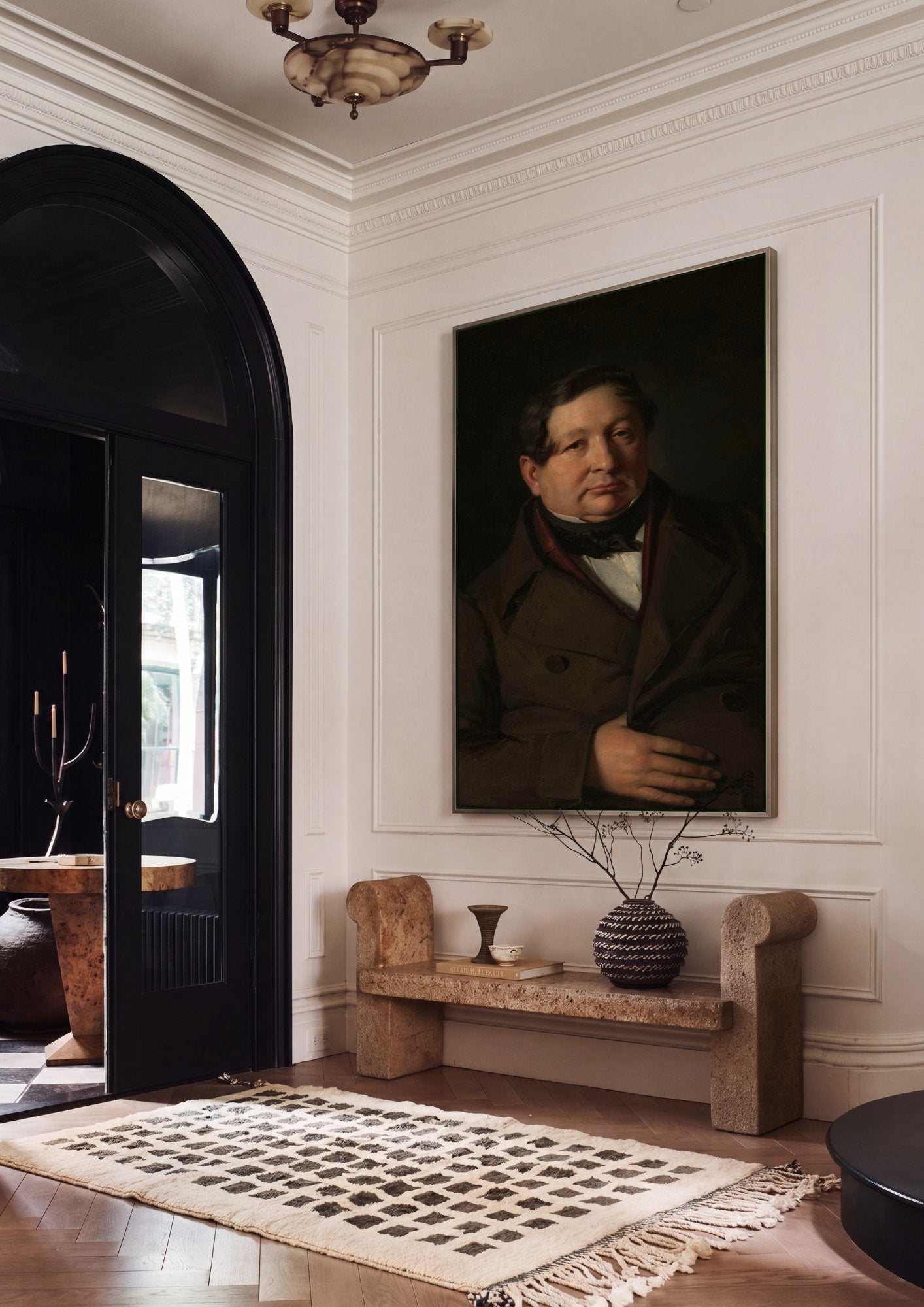 Quadro Decorativo Retrato de Homem - Józef Simmler em ambiente decorado