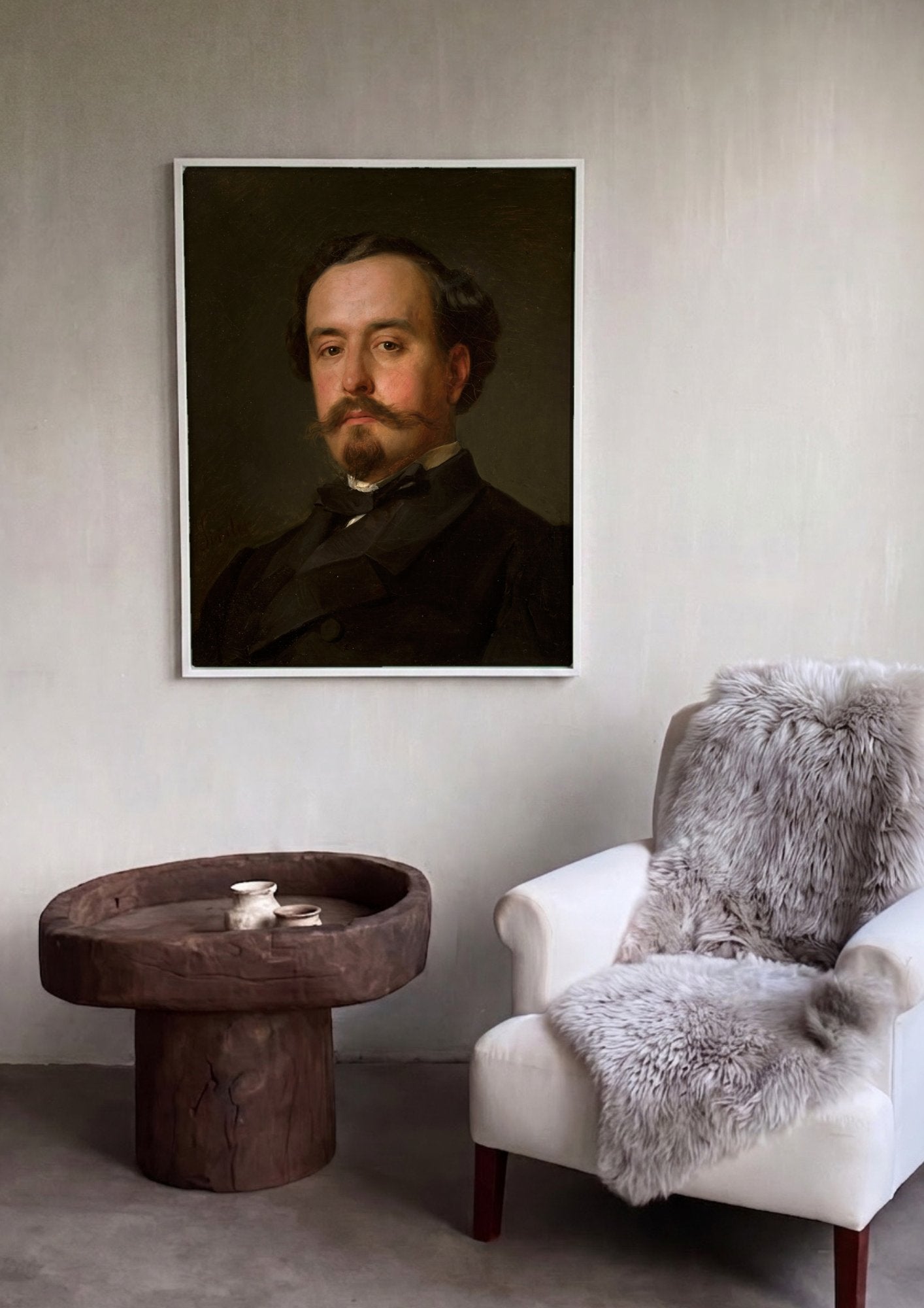 Quadro Decorativo Retrato de Homem - Józef Simmler em ambiente decorado
