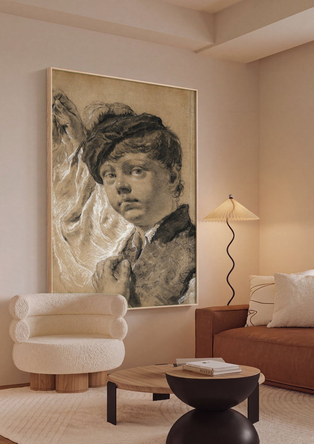 Quadro Decorativo Jovem com Pera - Piazzetta em ambiente decorado