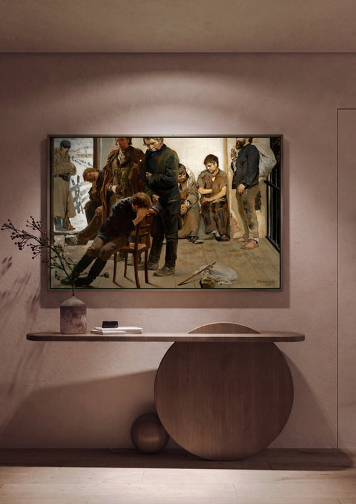 Quadro Decorativo 'A Prisao' - Jacek Malczewski em ambiente decorado