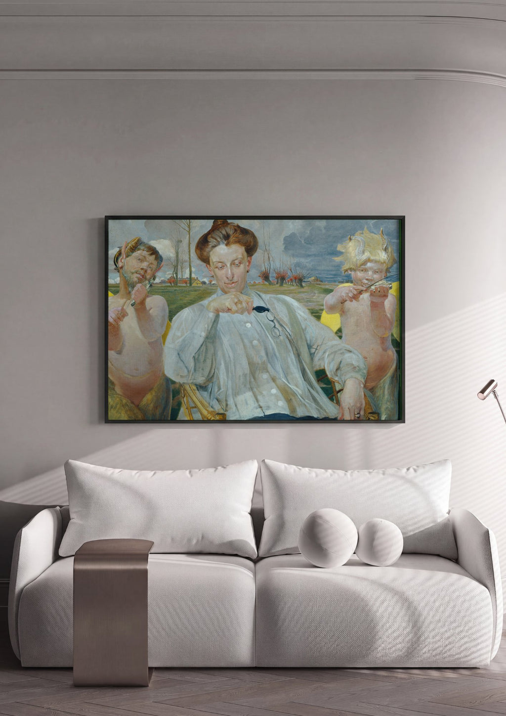Quadro Decorativo A Música - Jacek Malczewski em ambiente decorado