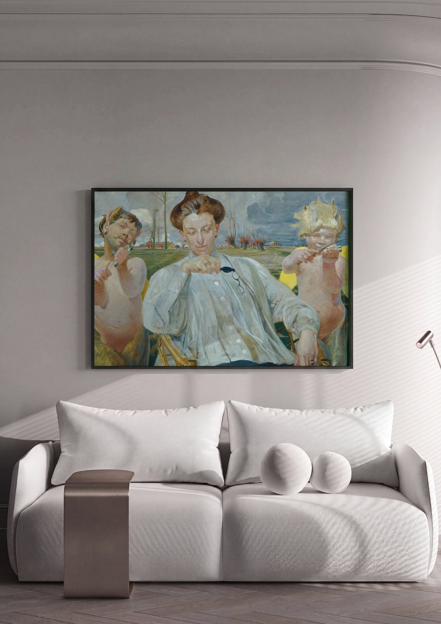 Quadro Decorativo A Música - Jacek Malczewski em ambiente decorado