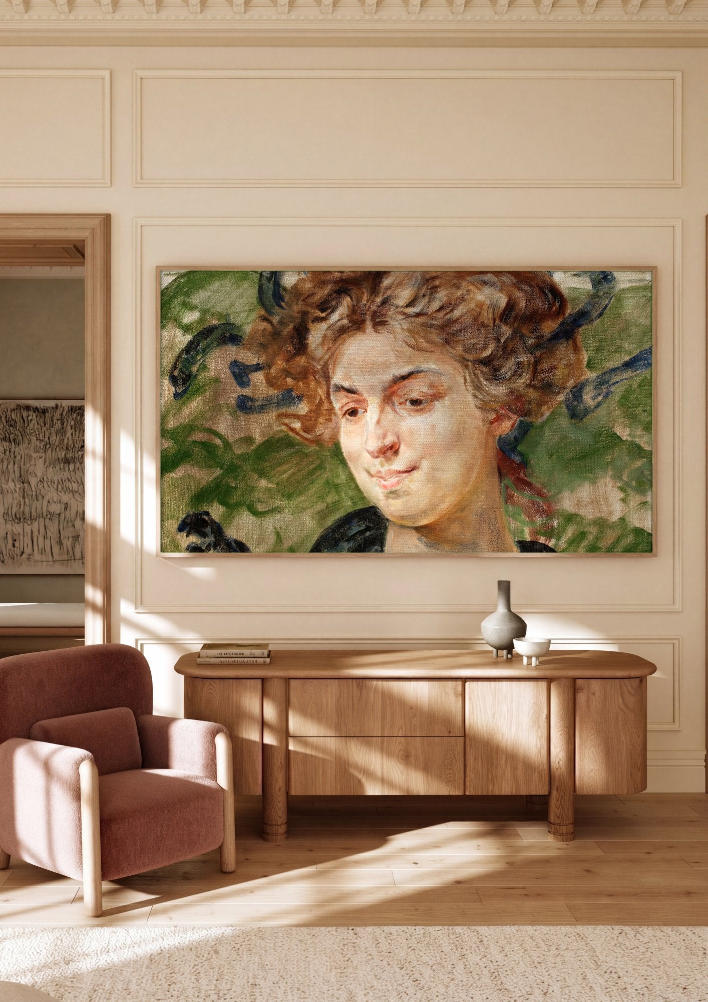 Quadro Decorativo A Medusa - Jacek Malczewski em ambiente decorado