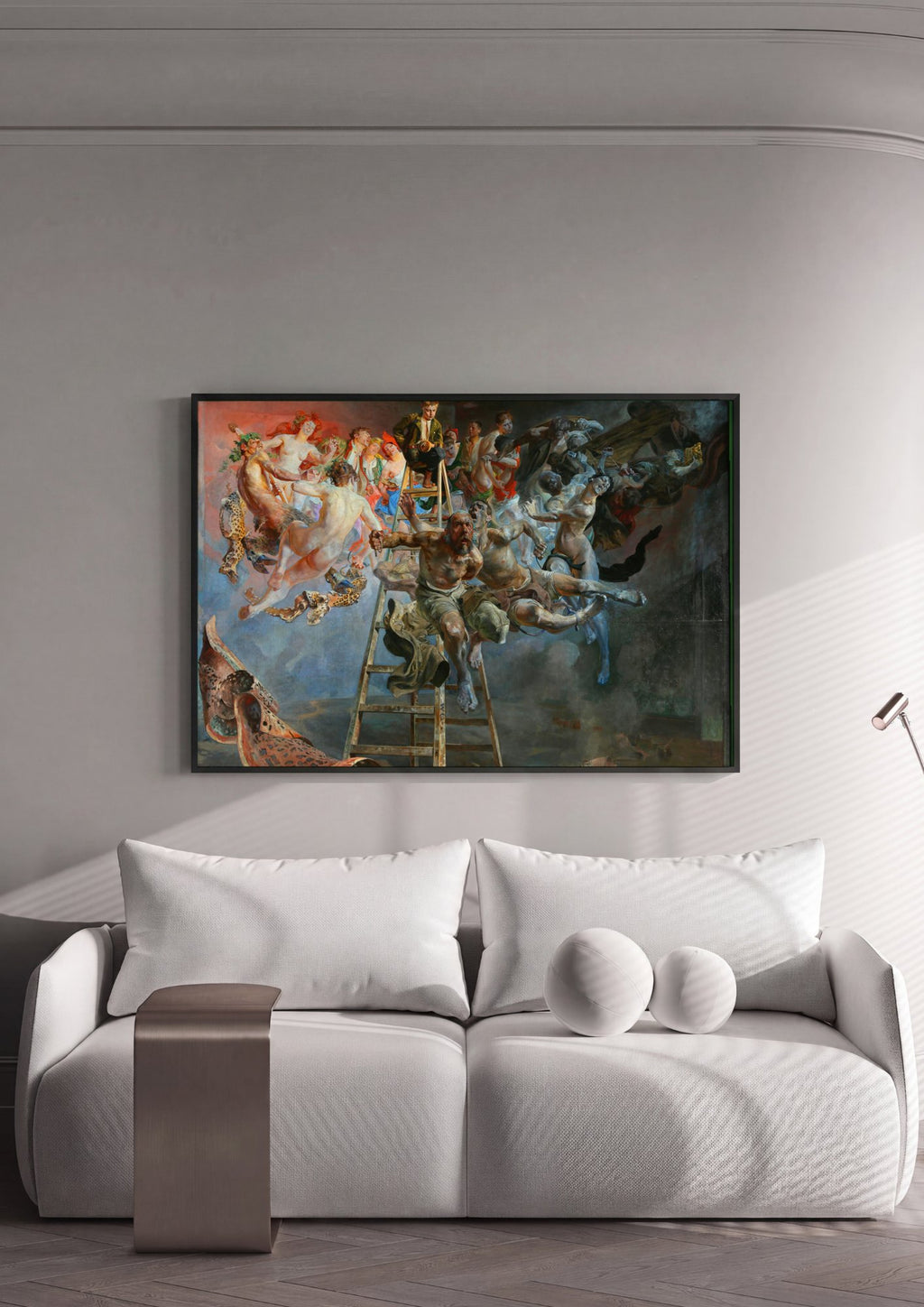 Quadro Decorativo A Escada - Jacek Malczewski em ambiente decorado