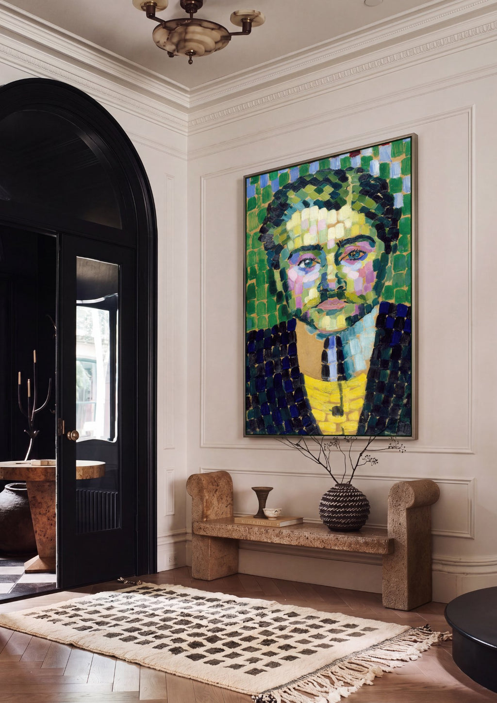 Quadro Decorativo Retrato de Jean Metzinger - Robert Delaunay em ambiente decorado