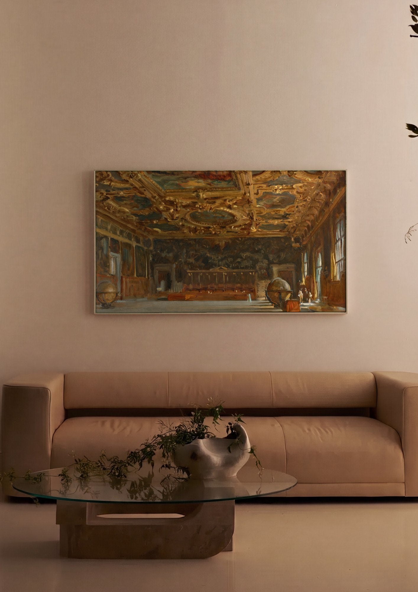 Quadro Decorativo O Interior do Palazzo Ducale - John Singer Sargent em ambiente decorado
